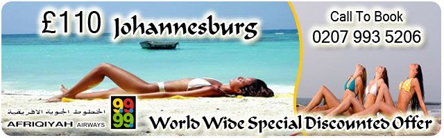 Flights to Johannesburg South Africa